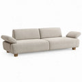 3-zitsbank met verstelbare armleuningen, 220 x 94 x 78 cm, crème/naturelbruin, bouclé polyester