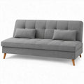 Grijze 3-zits slaapbank met polyester bekleding, 190 x 90 x 85 cm